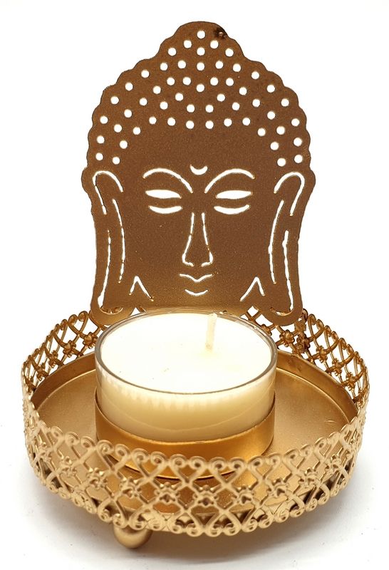Portavelas Metal Buda (11 cm)