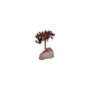 Árbol de la Felicidad 7 Chakras con Base Cuarzo Rosa (14 cm)
