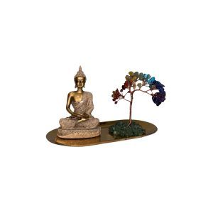 Árbol 7 Chakras con Base de Aventurina Verde Y Buda