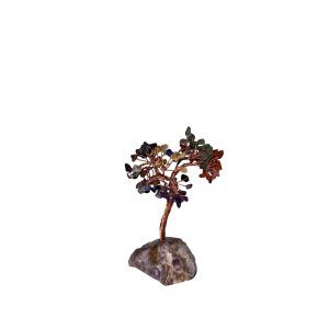 Árbol de la Felicidad 7 Chakras con Base de Amatista (14 cm)