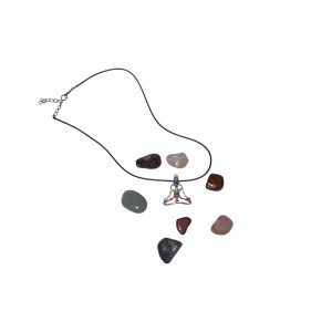 Juego de Piedra, Collar y Dije de los 7 Chakras