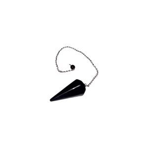 Péndulo de Obsidiana Negro (3,5 cm) con Cadena (20 cm)