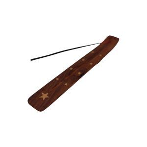 Porta Incienso de Madera con Diseño de Estrella