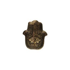 Porta Incienso de Metal Mano de Fatima (12 cm)