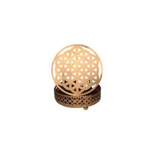 Portavelas Metal Flor de la Vida (11 cm)