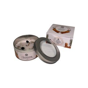 Vela Aromática de Sándalo con Cristal Turmalina
